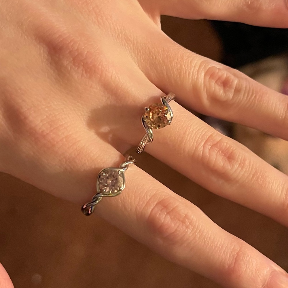 NWOT silver ring set